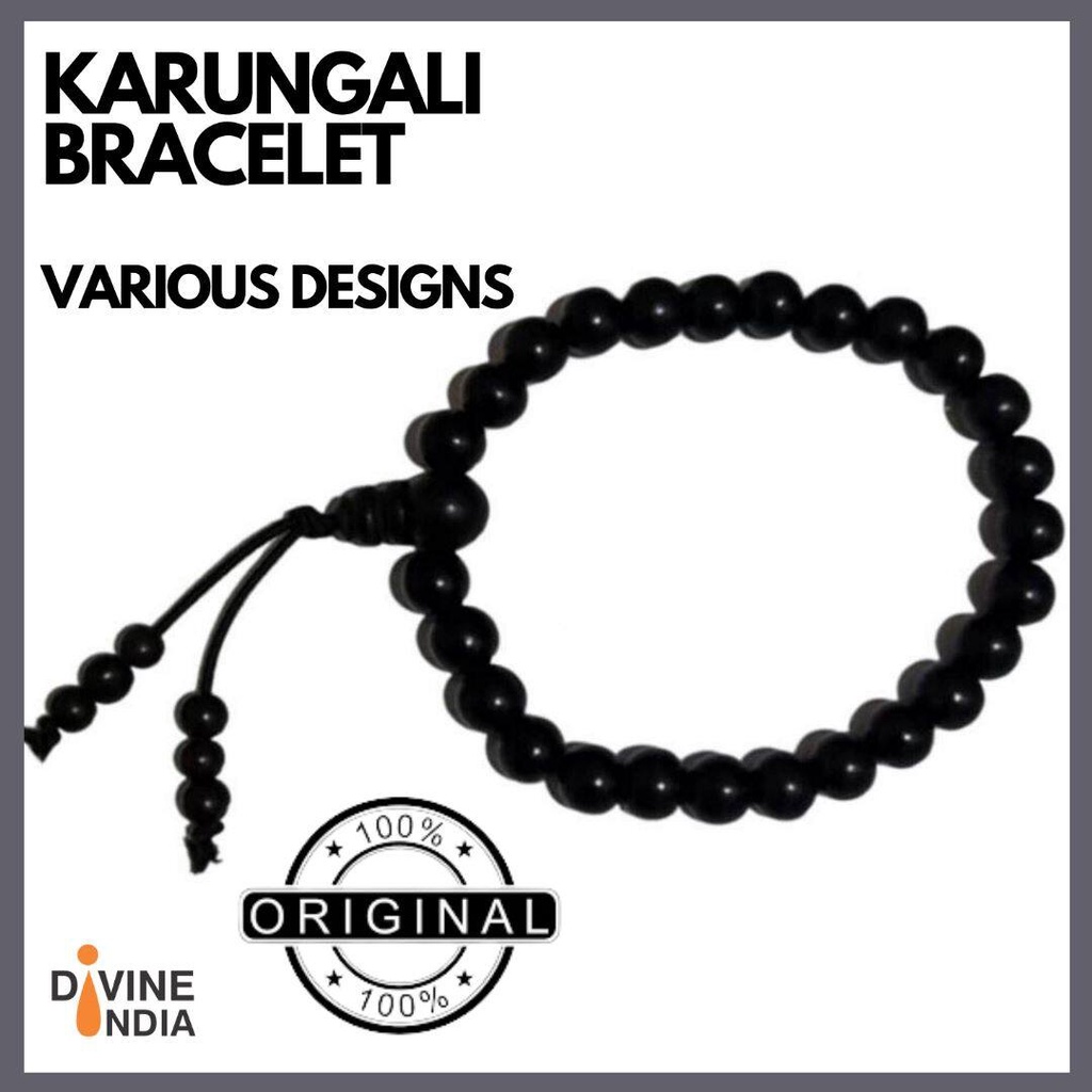Original Karungali Kattai Bracelet Black Ebony Wood Bracelet