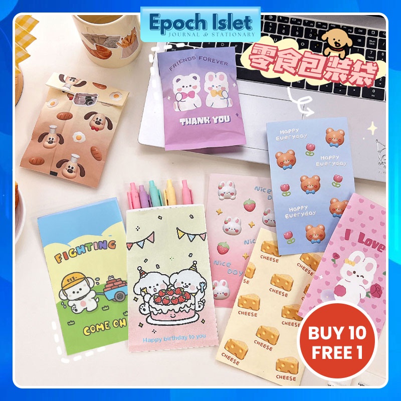 【Epoch Islet】Ins Cartoon Gift Bag DIY Gifts Storage Bag Kraft Paper Bag ...