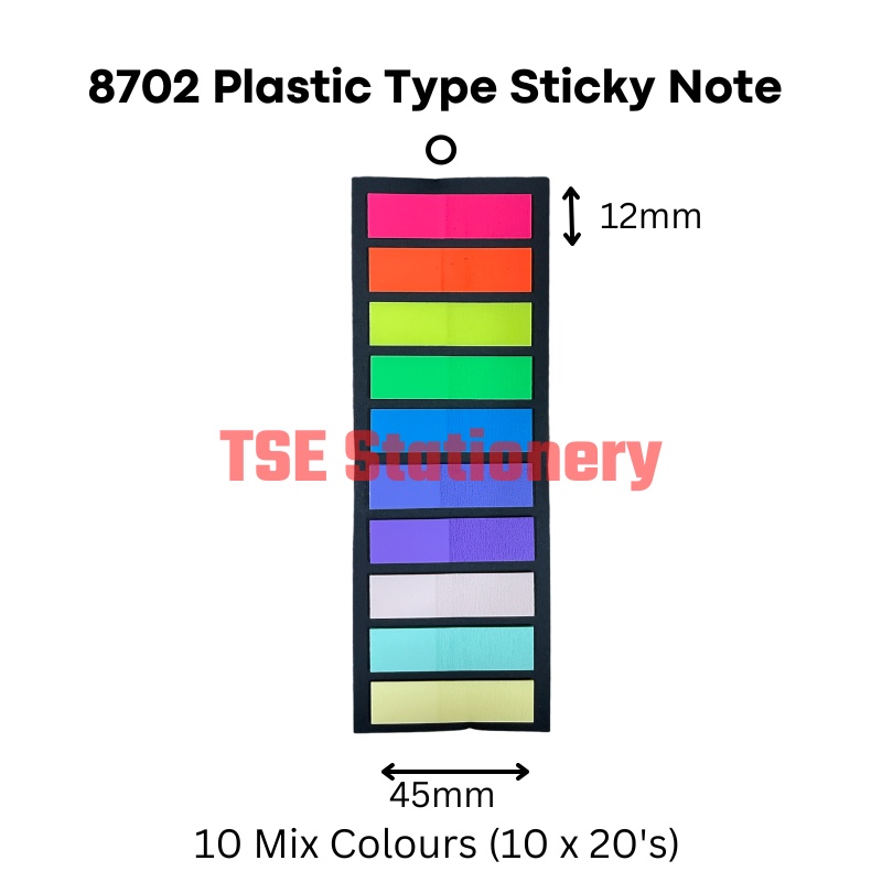 8702 Plastic Type Sticky Note Post it Pad Sticker Indexer Sticker ...