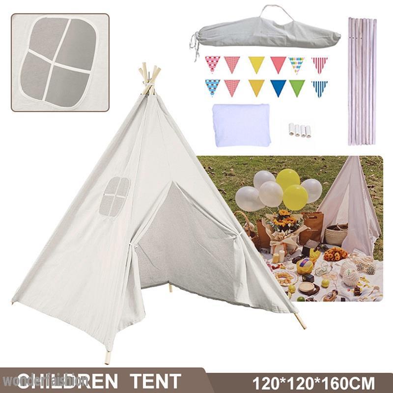 Children's Tent Tipi Folding Kids Play House Indoor Outdoor Camping ...