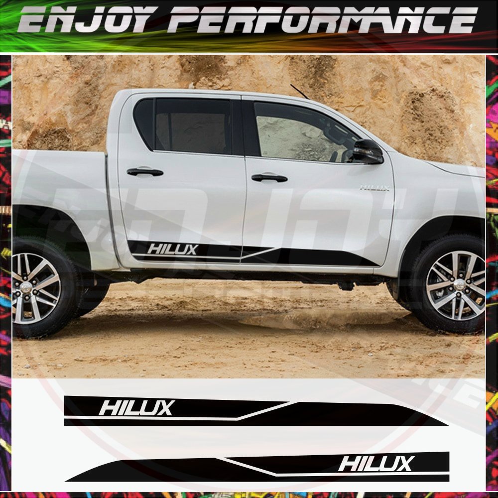 2PCS Car Door Side Stickers For Toyota Hilux Revo Vigo Sport PIckup ...