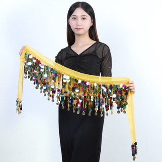 Belly dance belt costumes sequins tassel belly dance hip scarf for