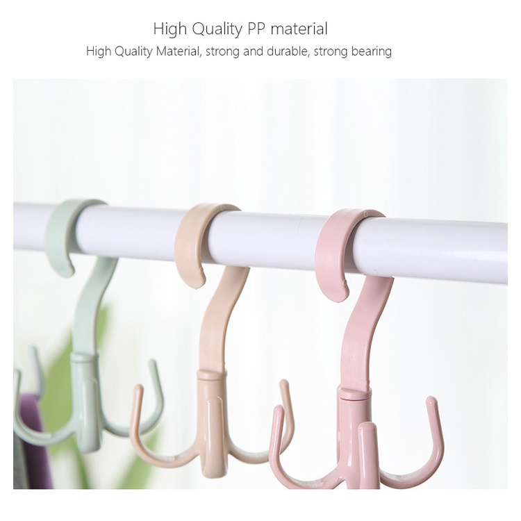[NEW]360 Degree Rotate 4-Claw Multipurpose Hanger Hook Tie Silk Scarf ...