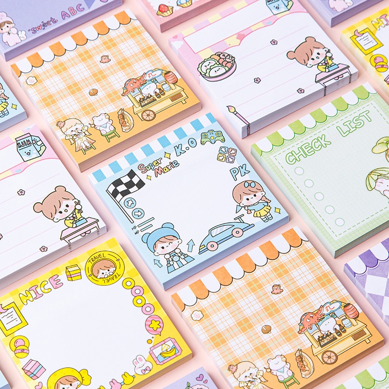 CYC 80 Sheets Colorful Cute Sticky Notes Memo Label Sticker Bookmarks ...