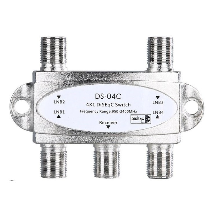 JGD 4x1 DiSEqc Wideband Switch Connect 4 Dishes 4 LNB For Satellite