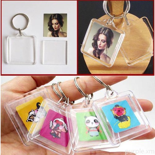 Explosive 】 Shape blank acrylic keychain photo transparent keychain