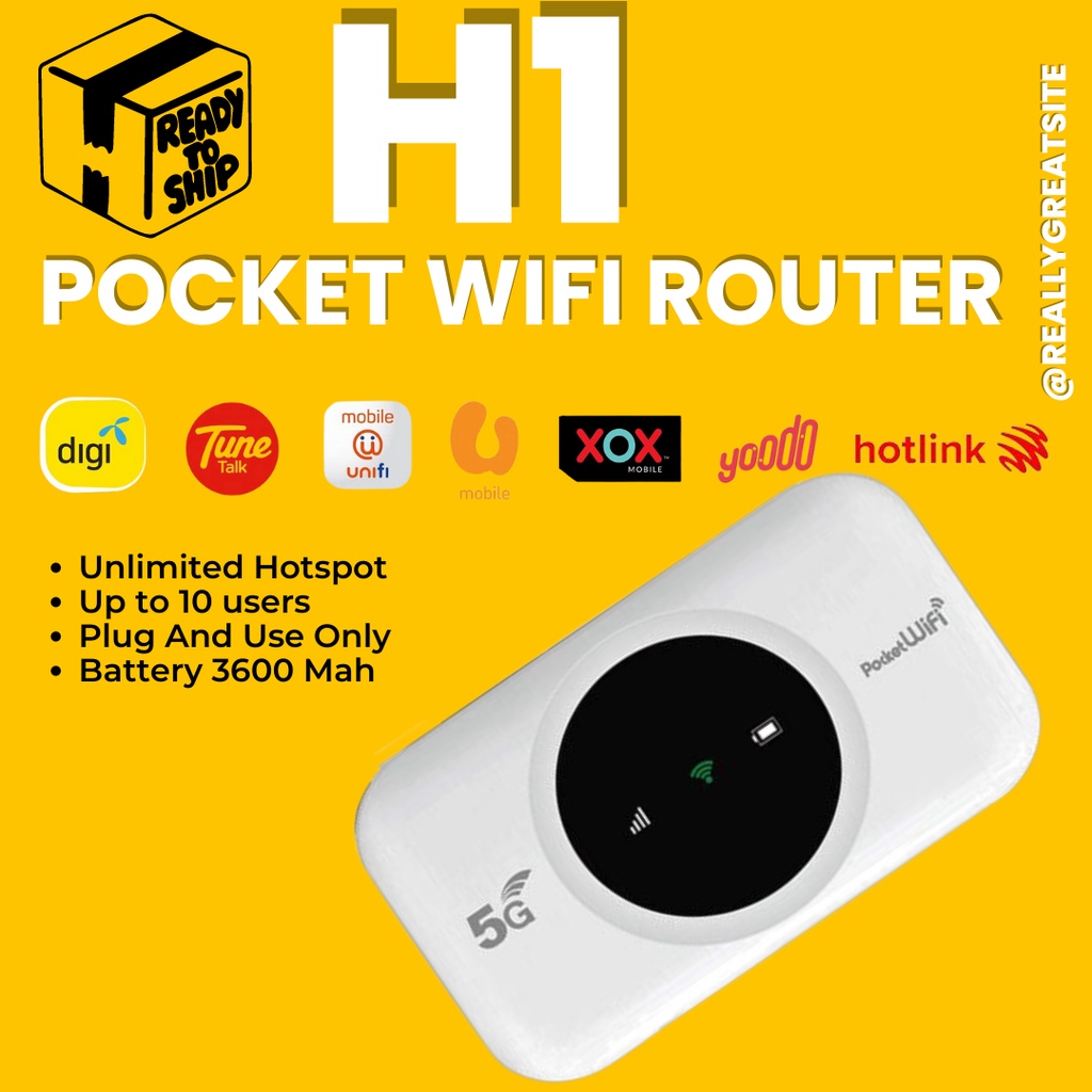 Modified Unlimited 4G LTE H1 Pocket WiFi Router Portable WiFi Modem MiFi Router Unlimited