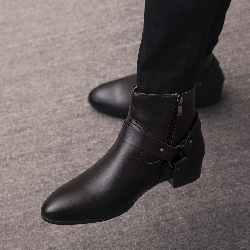 Men's Zip Boots Classics Casual Wedding Short Lace up Retro Vintage ...