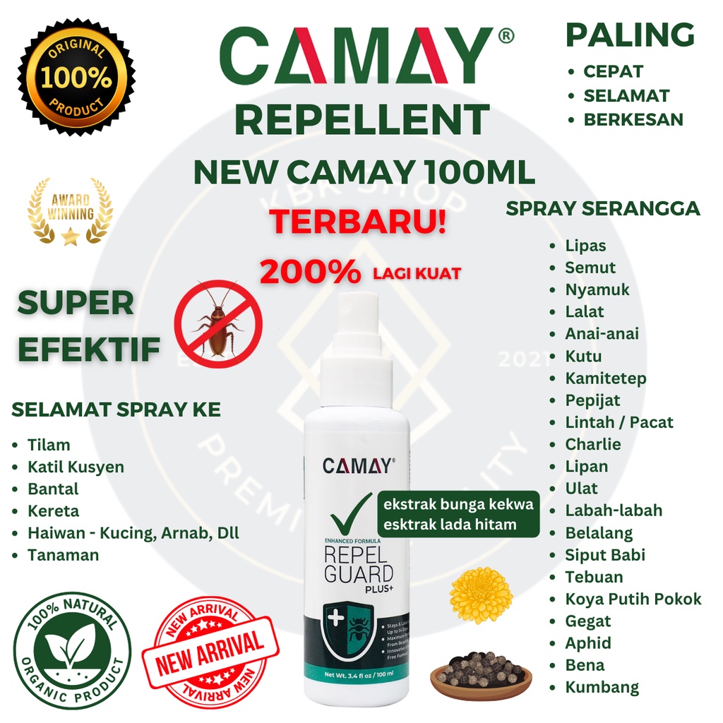 CAMAY Spray Serangga Organik Spray Lipas Semut Nyamuk Lalat Pokok Anai ...