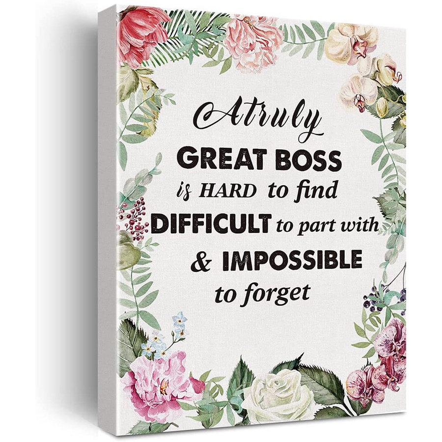 a Truly Great Boss Is Hard To Find Boss Framed Canvas Wall Art Boss ...