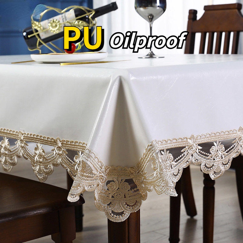 Leather PU Waterproof OilProof Heatresistant Table Cloth Nordic High