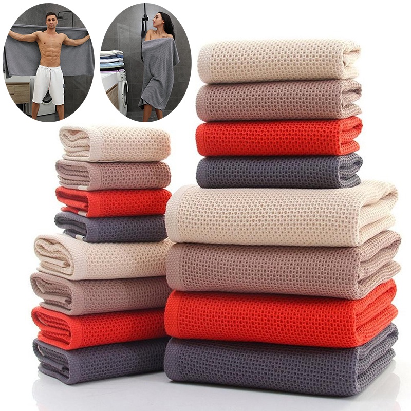 Cotton bath towel, towel, square towel, waffle gauze