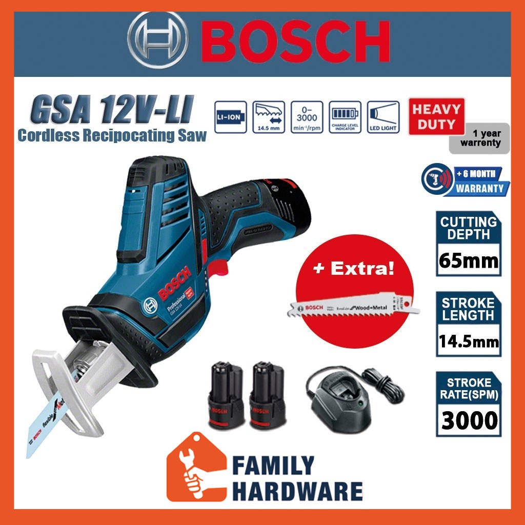 Bosch GSA 12V-14 Professional Reciprocating Saw 12V Bare Unit| Carey Tools - View #6
