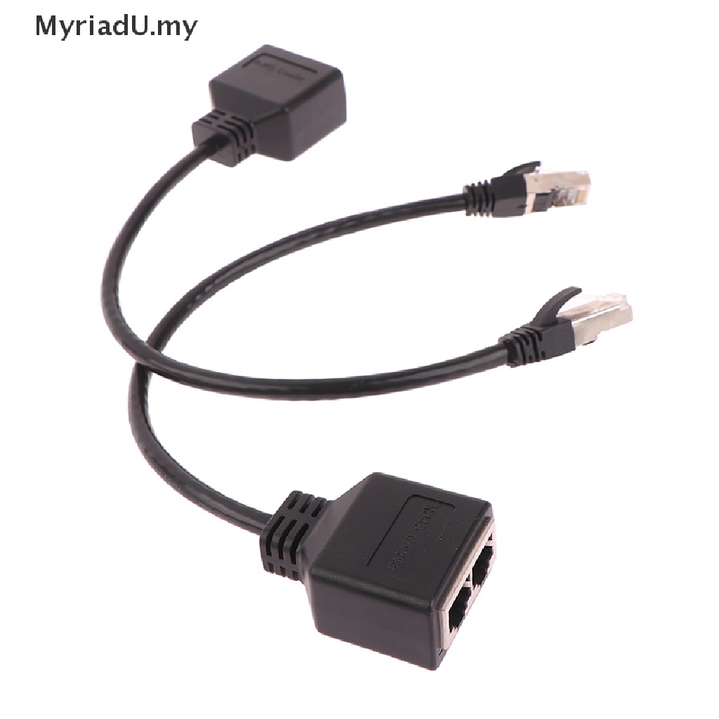 Myriadu Ethernet Splitter Rj45 1 Male To 2 Female Lan Ethernet Cable Splitter Cable Shopee 2494