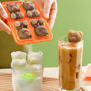 Cute Teddy Bear Ice Cube Making Mold Splash-proof And Easy To Fall Off, For  Refrigerator With Container, Cute Bear Ice Cube Tray