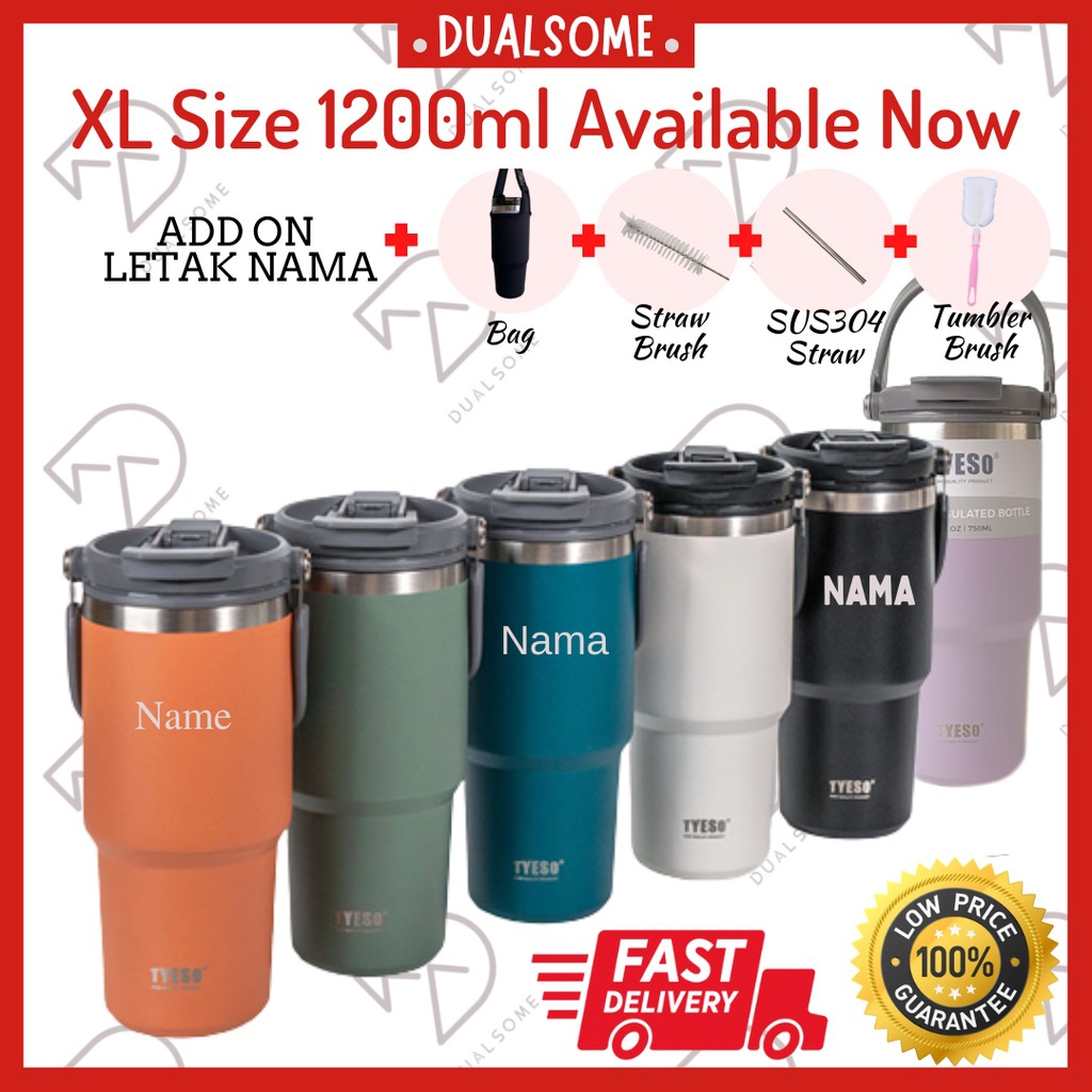 New design 1200ml tyeso tumbler place name 3rd gen with handle sus304