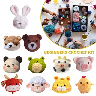 QZLKNIT DIY Handmade Doll Crochet Kit For Beginners Penguin Sewing