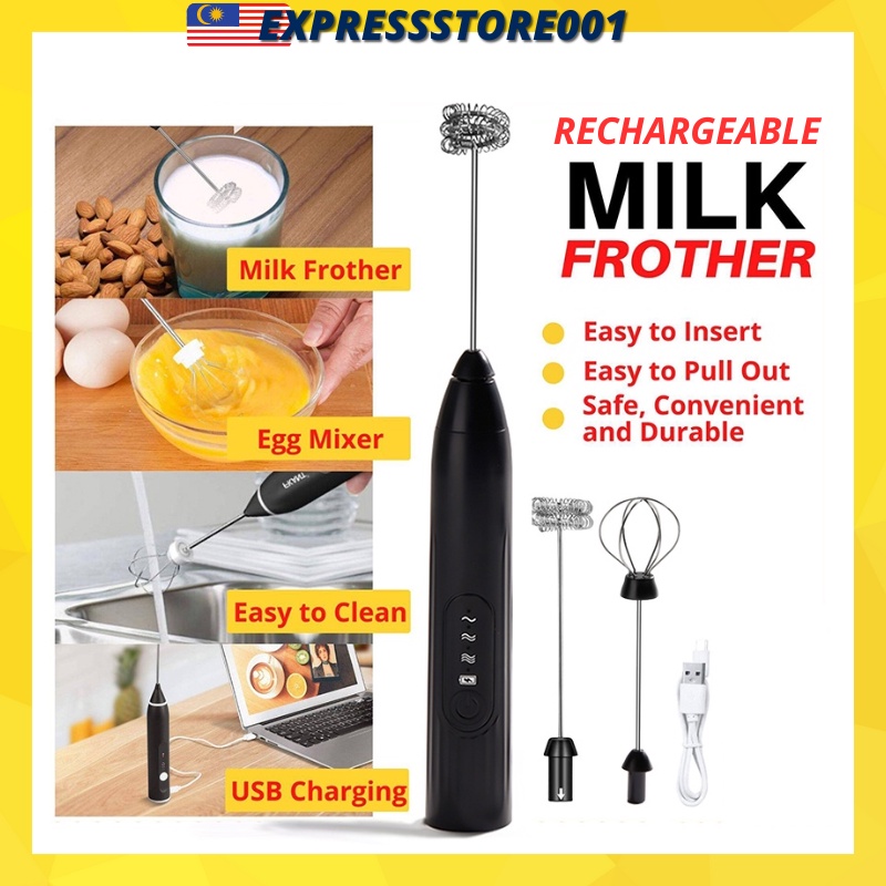 1pc Electric Milk Frother Kitchen Drink Foamer Whisk Mixer Stirrer Coffee  Cappuccino Creamer Whisk Frothy Blend Whisker Egg Beater