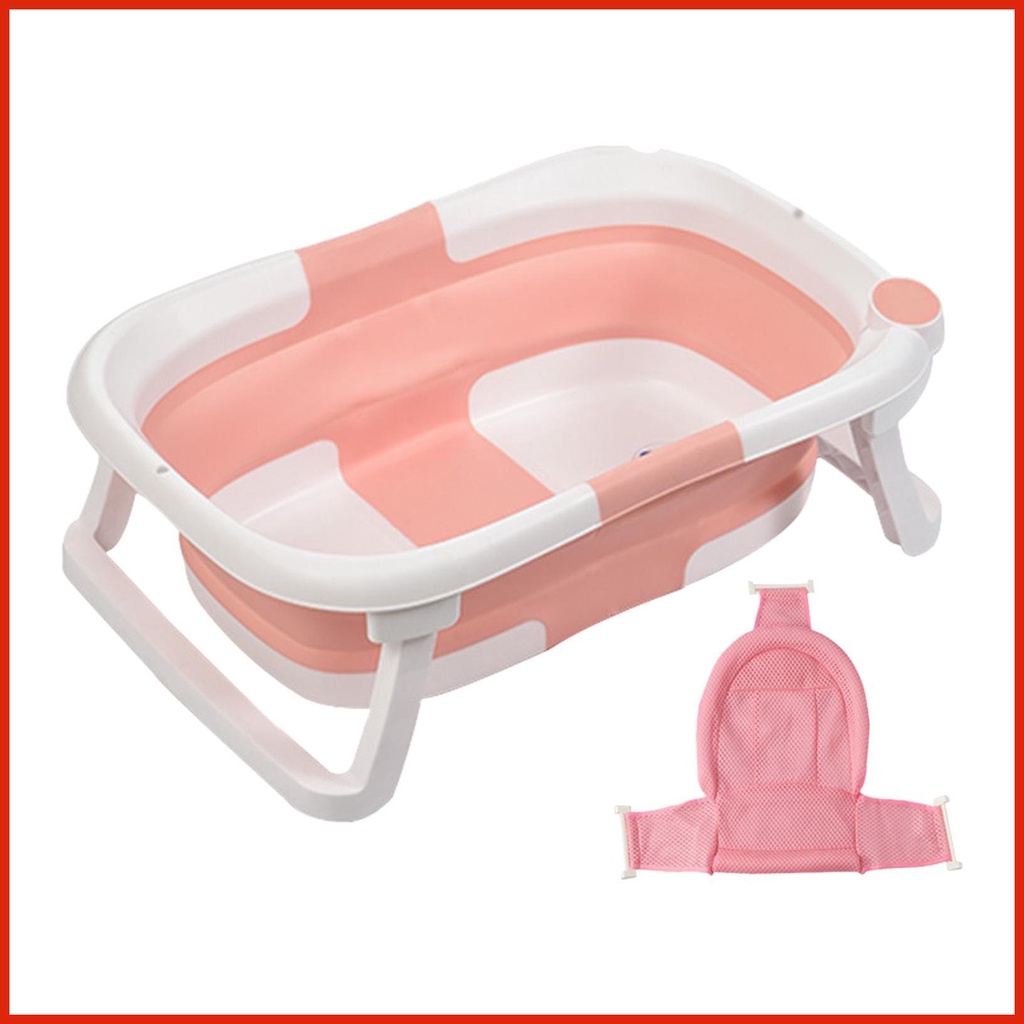 Baby Shower Tub For Newborn Travel Bath Basin With Thermal Drain Plug