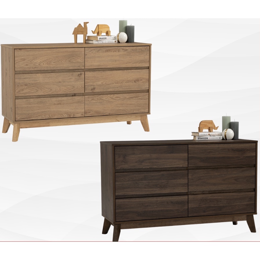 Hito 6 Door Chest Drawer Sideboard Cabinet Wardrobe Cabinet Almari Hiasan Ruang Tamu Almari Baju 0525