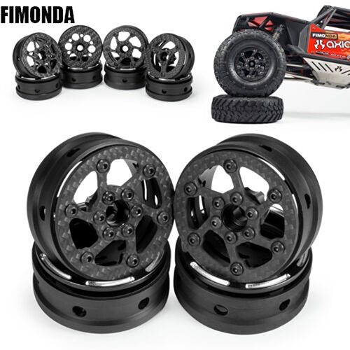 1.9 Inch Carbon Fiber Wheel Rims for 1/10 RC Crawler Cheater Rigs Capra ...