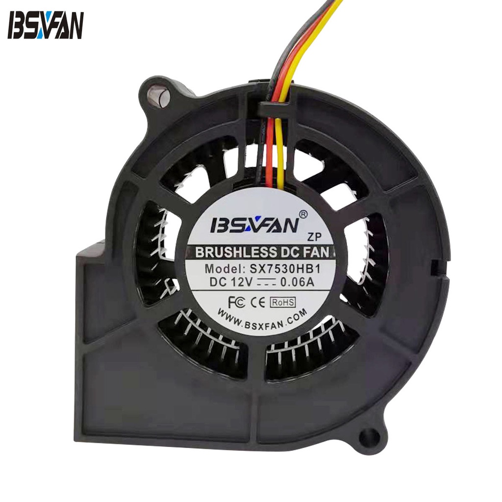 7530 Blower 12V 24V 4 Wire PWM Speed Regulation Waterproof High