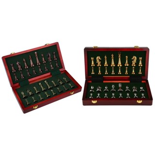 Professional Chess Pieces International Metal 30*30cm Folding