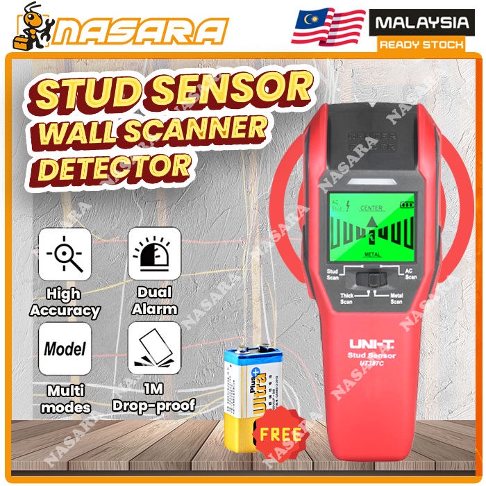 NASARA UNI-T Wall Scanner Detector UT387C Stud Sensor Finder Metal ...