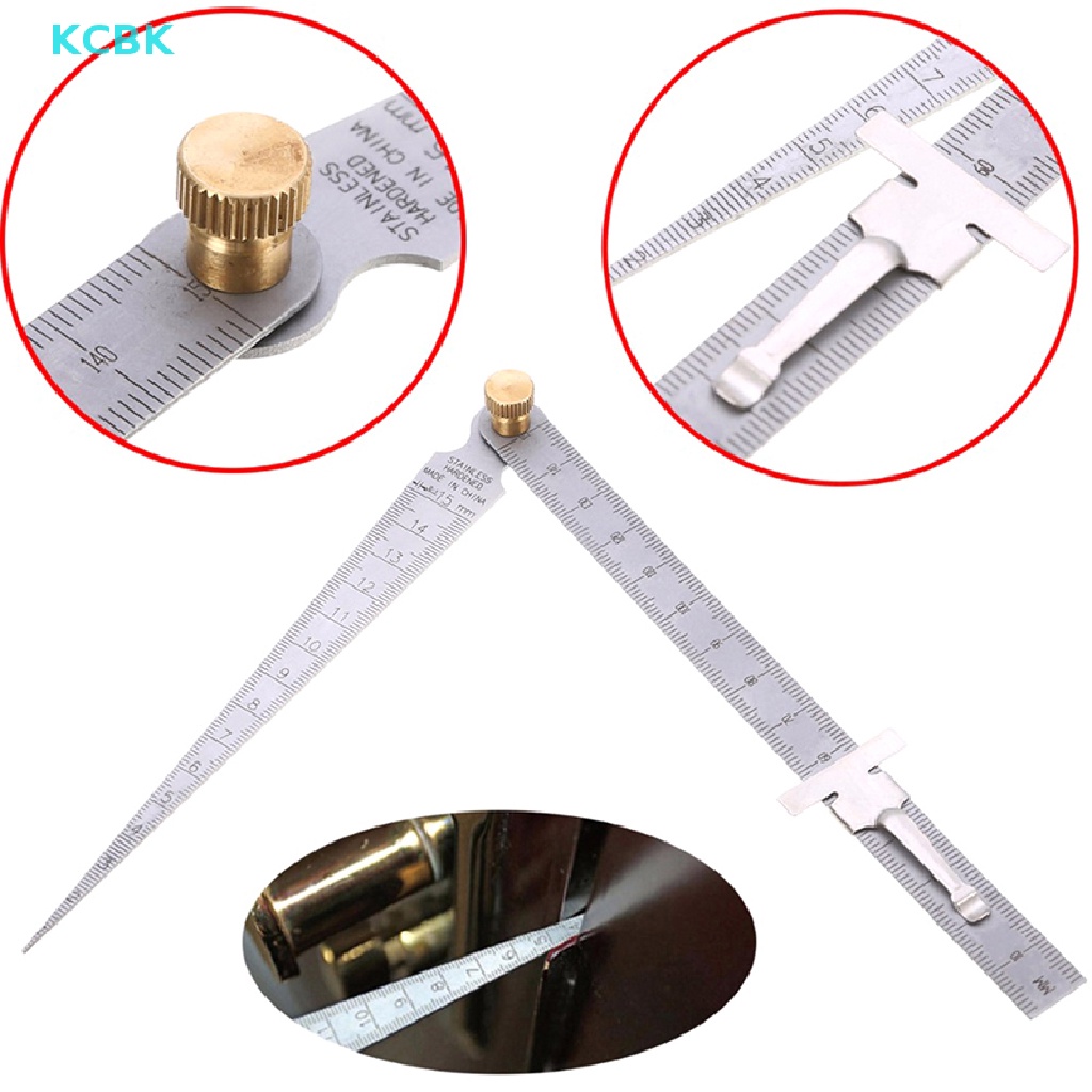 KC Wedge Taper Ruler Stainless Steel Welding Taper Feeler Gauge Depth ...