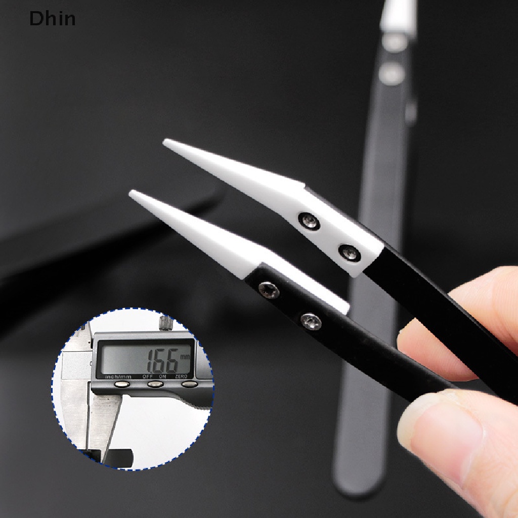 3pcs New Non Conductive Ceramic Tweezers IC SMD SMT Reverse Tweezers Heat  Resistant 1000 Degree Hand Tools