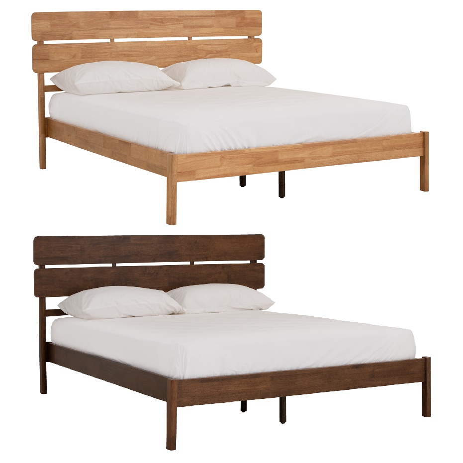 SESAME Solid Wood Queen Bed Frame Queen Size Bed Frame Katil Queen Kayu