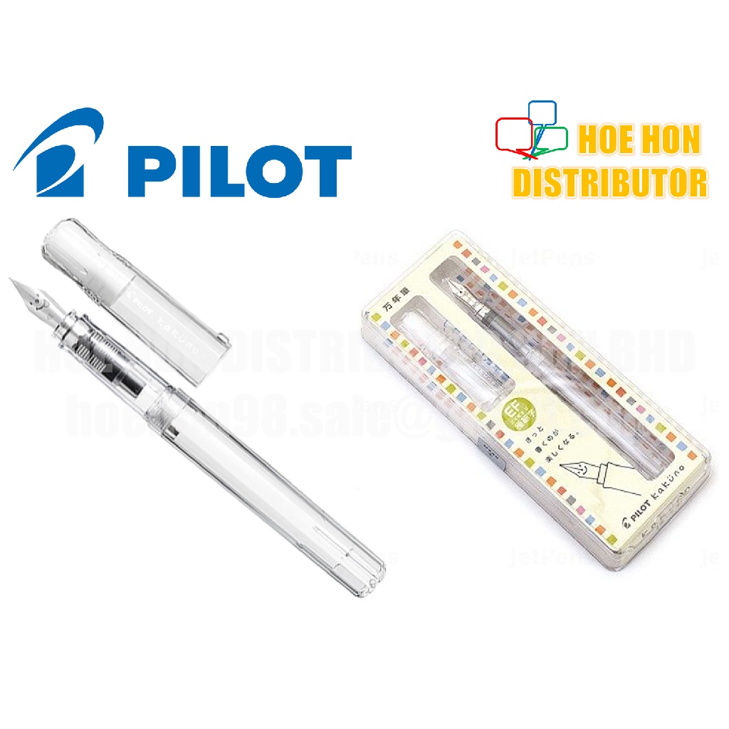 Pilot Kakuno Fountain Pen Extra Fine / Fine / Medium (EF F M) - Clear ...