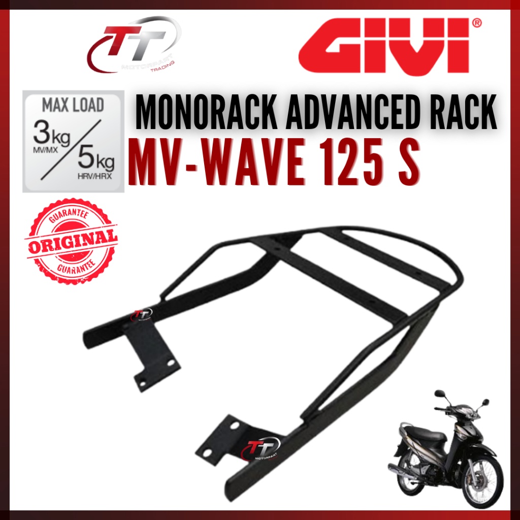 HONDA WAVE 125 S WAVE125S WAVE125 GIVI MV MONORACK ADVANCE MONO RACK ...