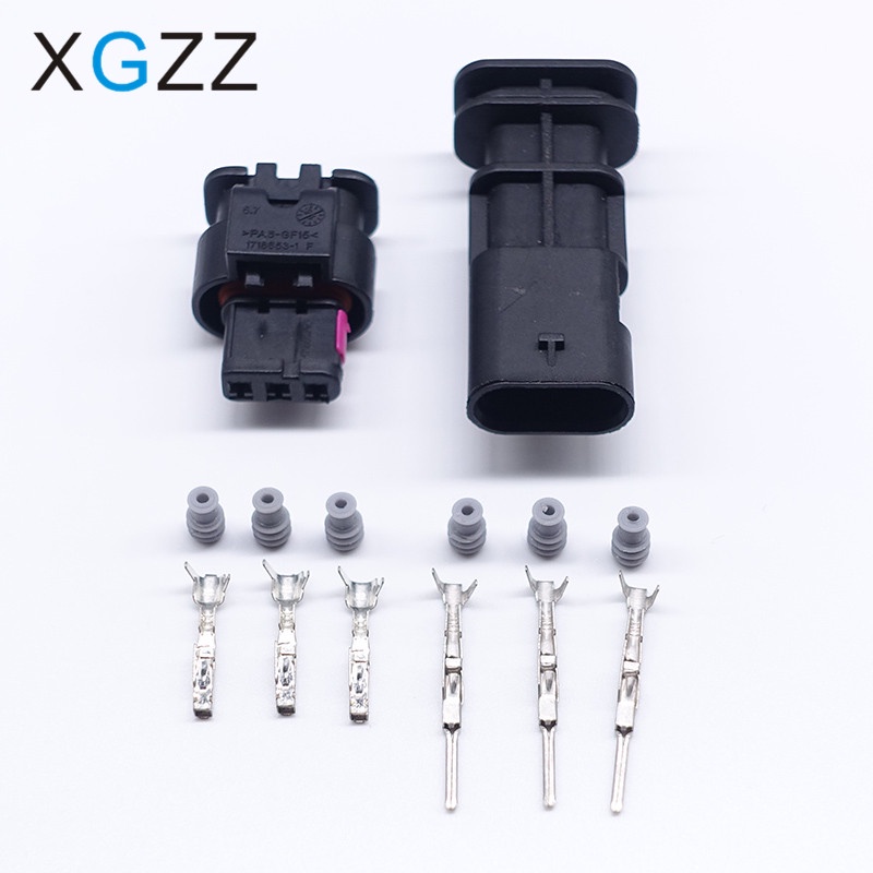 Tyco AMP 3 Pin Waterproof Auto Wire Connector With Terminals And Seals ...
