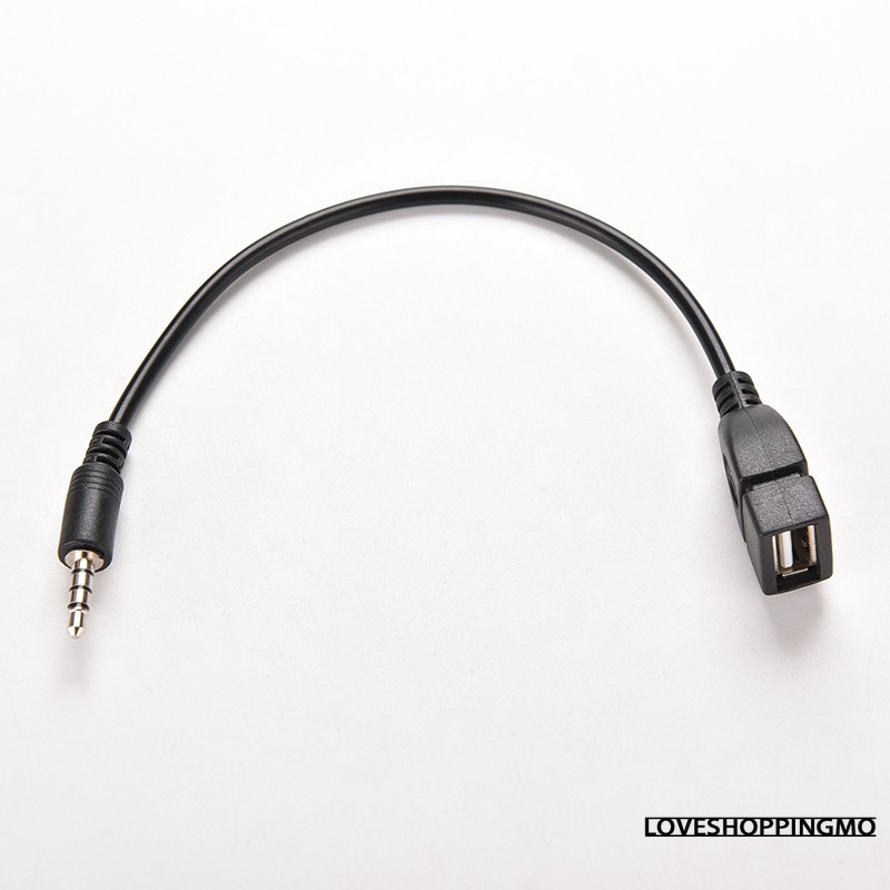 PZ High Speed 3.5mm Male AUX Audio Plug Jack To USB 2.0 Female