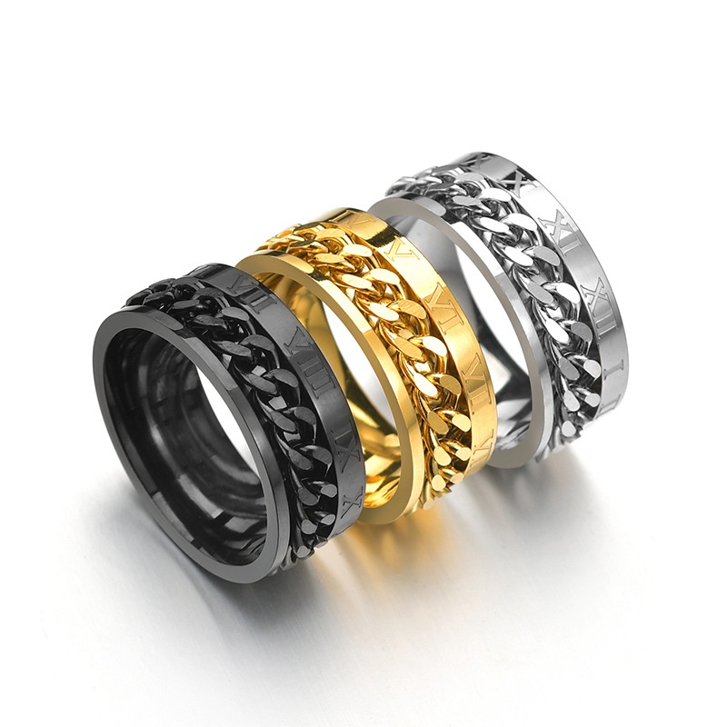 8mm RM 316 gift for Boyfriend ring black ring male Jewelry brother ring ...
