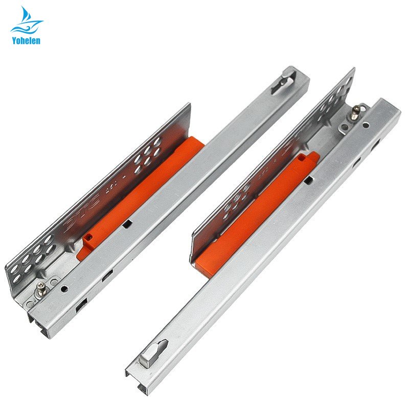 1Pair/ Lot Rebound Press To Release Push Open Under Mount Drawer Slide ...