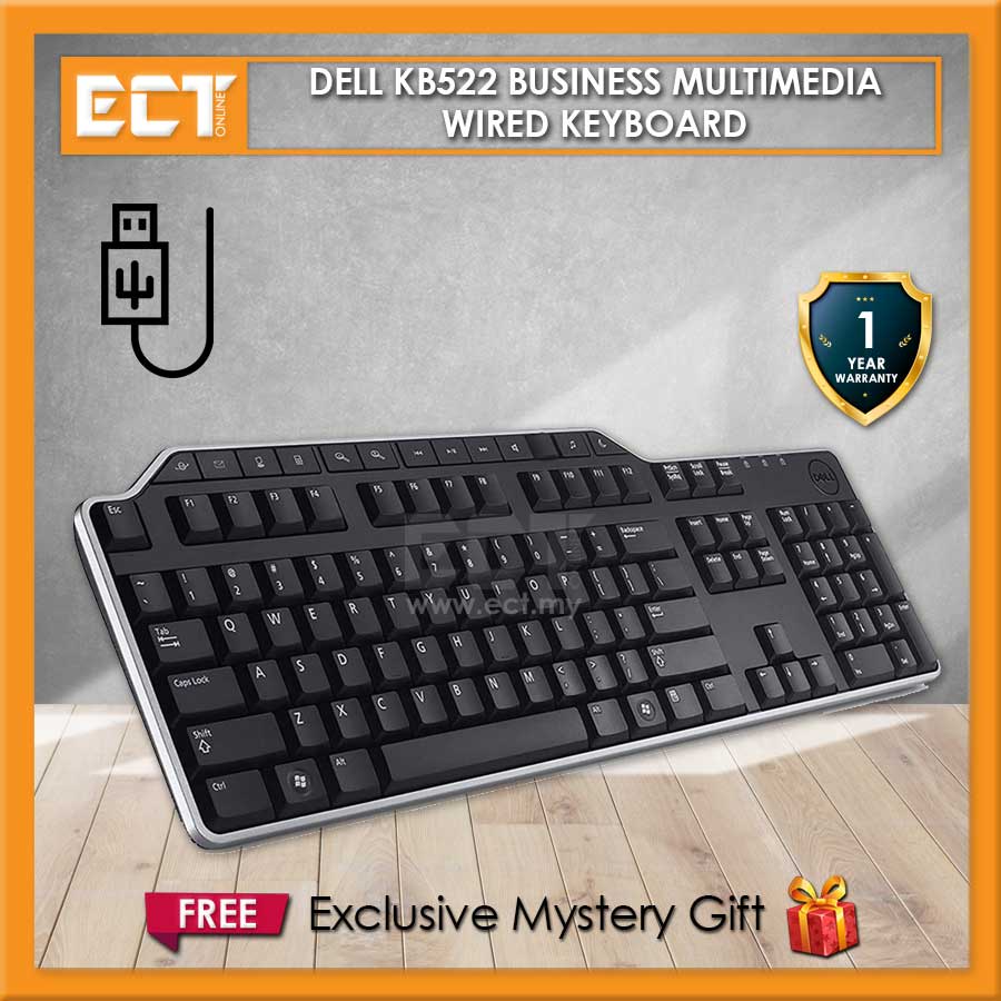 Dell Kb522 Business Multimedia Wired Keyboard Shopee Malaysia 7438