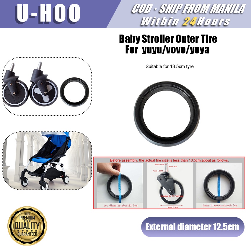 Yoya Yuyu Vovo 12.5cm Dia Baby Stroller Wheel Tyres Accessory Rubber