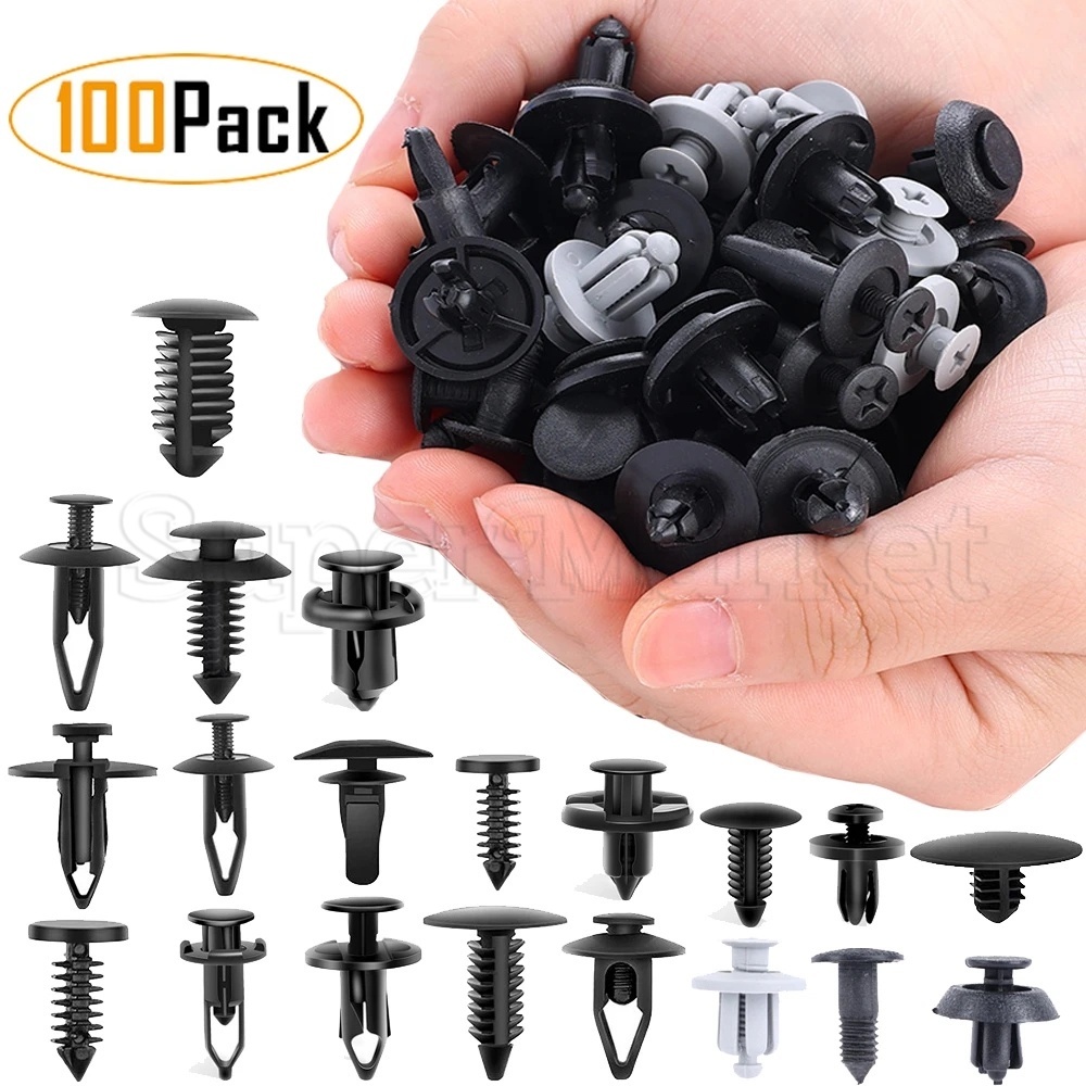 100Pcs Automotive Plastic Clips / Car Bumper Retainer Clips / Portable ...
