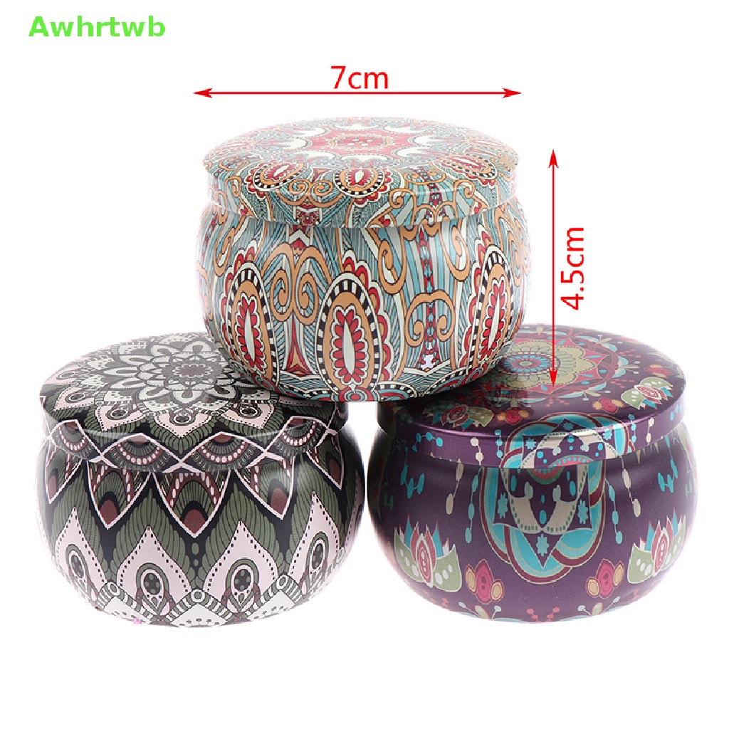 Awhrtwb 1Pc Candy Box Drum-shaped Cookie Box Party Supply Tea Pot Tin ...