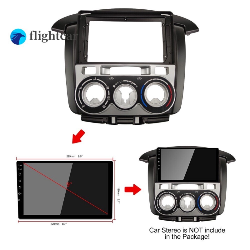 Flightcar Car Stereo Panel Dash Board Fit for TOYOTA Innova 2006-2010 9 ...