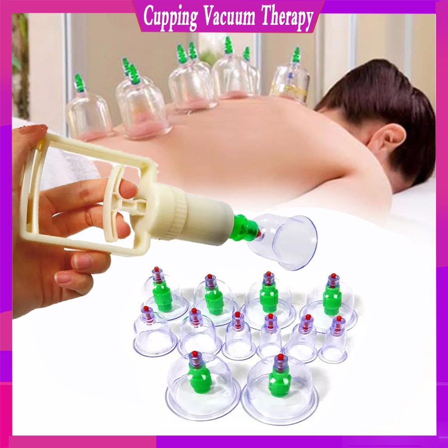 Traditional Ventosa 12pcs Vacuum Cupping Set For Body Massage Therapy With Pump Shopee Malaysia 4031