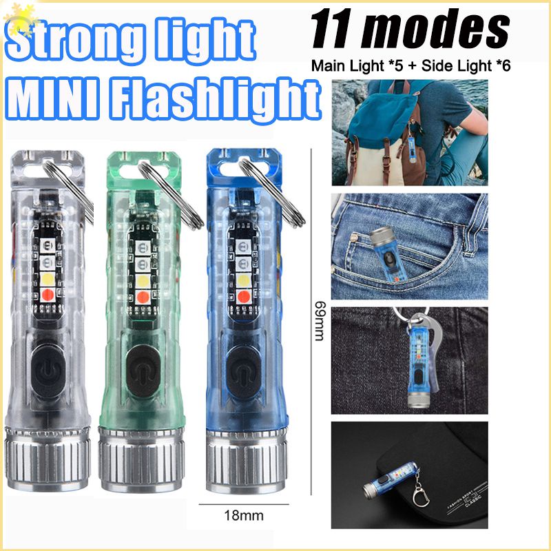Upgraded 11-mode Multifunctional Lighting Mini Flashlight Portable ...