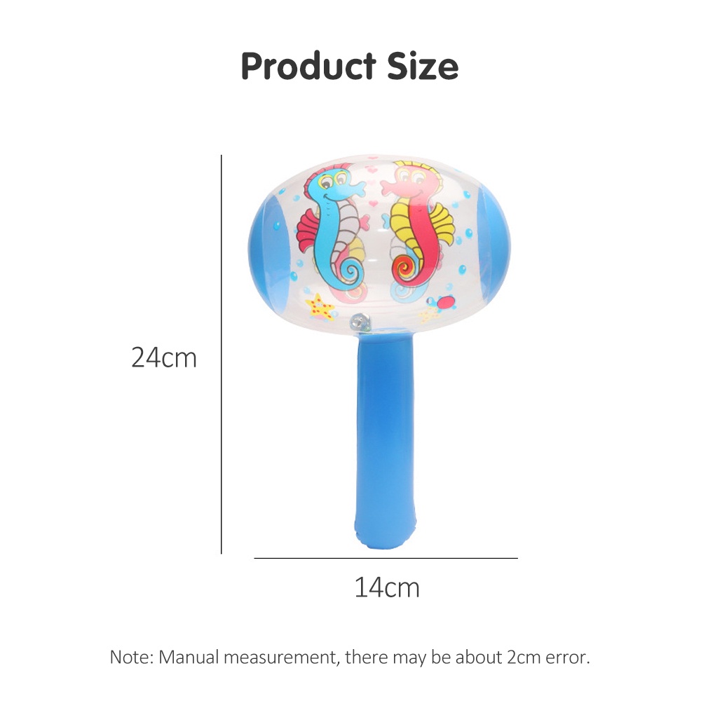 BEVAVAR Cartoon Inflatable Hammer Toys Cute Animal Pattern Baby Rattle ...
