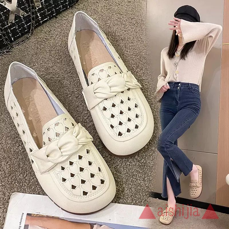 Ready stock 35-43 large size women's shoes wide fat feet hollow shoes ...