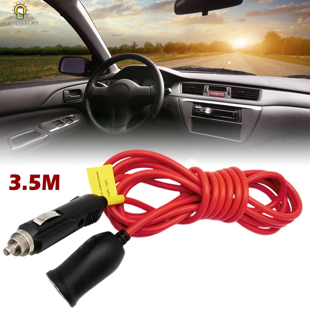 3.6ft Car Cigarette Lighter Extension Cord 12V 24V Car Charger Cigar