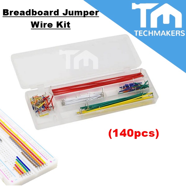 U-Shape Solderless Breadboard Jumper Wire Kit (140pcs) 22AWG Arduino Raspberry Pi ESP32 Electronic DIY Project Board