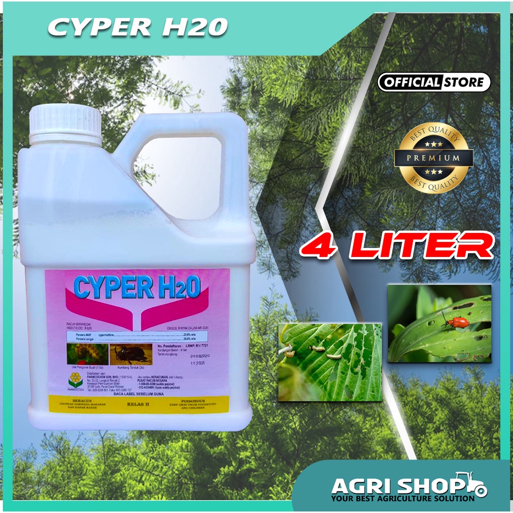 4 Liter Farmcochem Cyper H20 Insecticide 20 Class 2 Racun Serangga