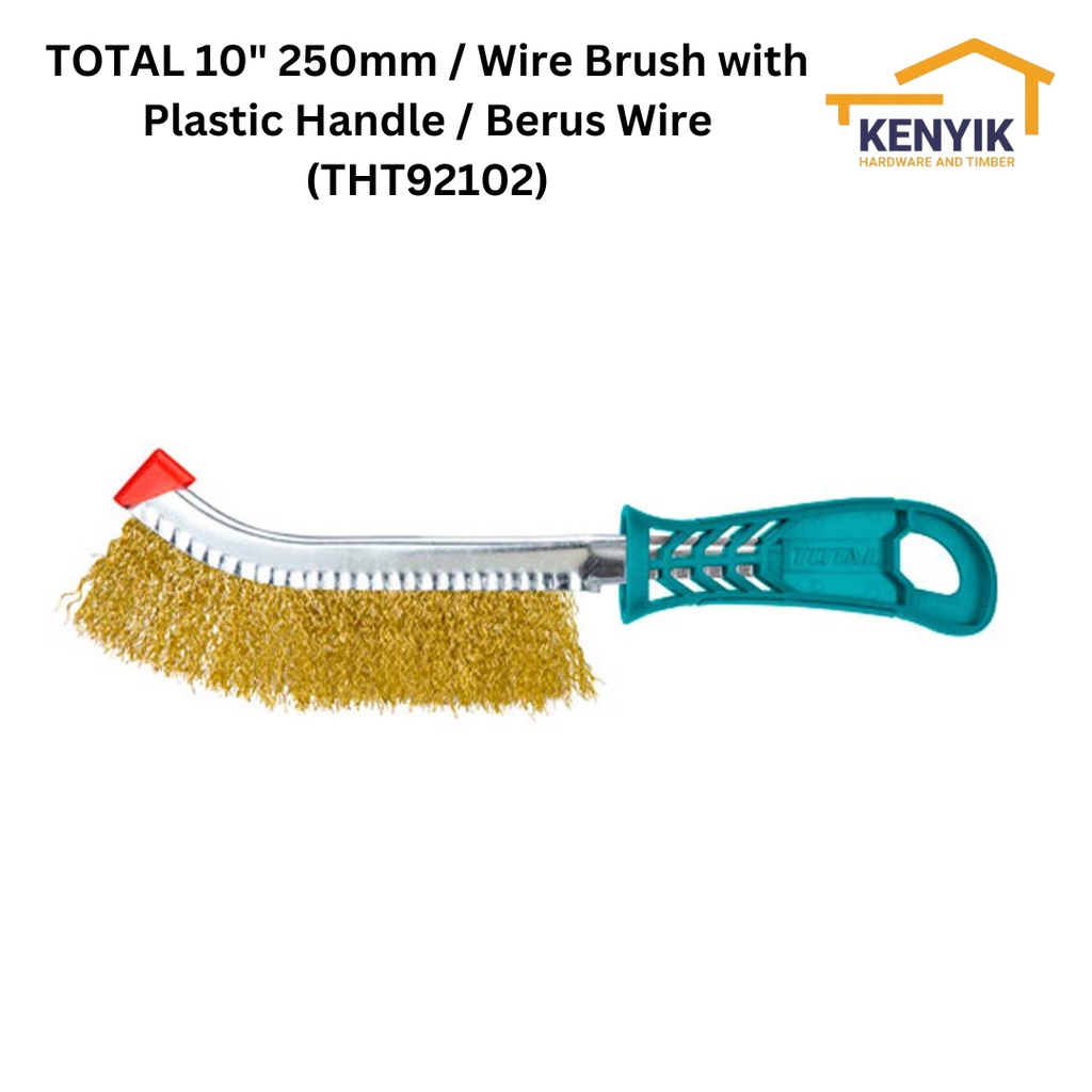 TOTAL 10" 250mm / Wire Brush with Plastic Handle / Berus Wire (THT92102